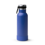 Garrafa em aço inoxidável reciclado com botão de abertura 480ml cor azul real segunda vista