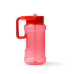 Garrafa desportiva de plástico com palhinha rebatível e pega 1.5L cor vermelho segunda vista