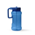 Garrafa desportiva de plástico com palhinha rebatível e pega 1.5L cor azul real segunda vista