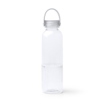 Garrafa de plástico reciclado antigotas com design biselado 550ml cor transparente segunda vista