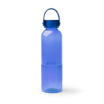 Garrafa de plástico reciclado antigotas com design biselado 550ml cor azul real segunda vista