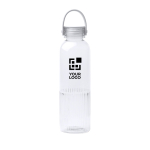 Garrafa de plástico reciclado antigotas com design biselado 550ml vista principal
