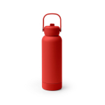 Garrafa aço inoxidável reciclado parede dupla pega e palhinha 730ml cor vermelho segunda vista