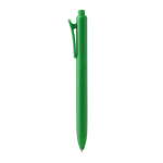 Caneta com clipe em pinça a condizer, plástico mate e tinta azul cor verde segunda vista