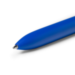 Caneta com clipe em pinça a condizer, plástico mate e tinta azul cor azul real vista detalhe 1