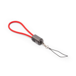 Porta-chaves com cabo de carregamento, ligação tipo C 60W cor vermelho primeira vista de uso