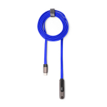 Cabo carregador tipo C dobrável com suporte para telemóvel 60W cor azul real segunda vista
