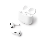 Auscultadores sem fios em plástico com mãos-livres e Bluetooth cor branco primeira vista de uso