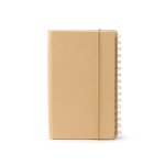 Caderno planeador em cartão reciclado com capa rígida e argolas cor natural segunda vista