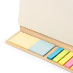 Caderno planeador em cartão reciclado com capa rígida e argolas cor natural vista detalhe 2