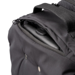 Trolley em nylon reciclado com compartimentos organizados e pegas cor preto vista detalhe 4