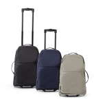 Trolley em nylon reciclado com compartimentos organizados e pegas cor preto vista detalhe 6