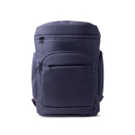 Mochila acolchoada em poliéster reciclado com abertura superior 15'' cor azul-marinho segunda vista