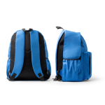 Mochila para portátil em plástico reciclado com costas acolchoadas 17'' cor azul real vista detalhe 1