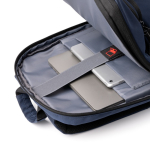 Mochila executiva expansível para portátil em nylon 900D 17'' cor azul-marinho vista detalhe 3