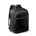 Mochila para portátil em nylon reciclado com bolso antirroubo 16'' cor preto primeira vista de uso