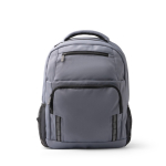 Mochila para computador em plástico reciclado e faixas refletoras 15'' cor cinzento segunda vista