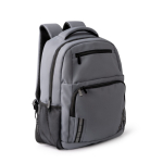 Mochila para computador em plástico reciclado e faixas refletoras 15'' cor cinzento primeira vista de uso