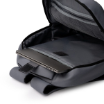 Mochila para computador em plástico reciclado e faixas refletoras 15'' cor cinzento vista detalhe 4