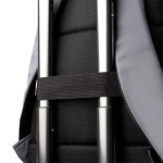 Mochila para computador em plástico reciclado e faixas refletoras 15'' cor cinzento vista detalhe 5