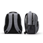 Mochila para computador em plástico reciclado e faixas refletoras 15'' cor cinzento vista detalhe 6