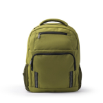 Mochila para computador em plástico reciclado e faixas refletoras 15'' cor verde-escuro segunda vista
