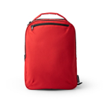 Mochila em poliéster reciclado com costas e alças acolchoadas 14'' cor vermelho segunda vista