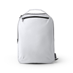 Mochila em poliéster reciclado com costas e alças acolchoadas 14'' cor branco segunda vista