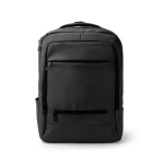 Mochila executiva em pele sintética com bolso duplo acolchoado 17'' cor preto segunda vista