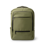 Mochila executiva em pele sintética com bolso duplo acolchoado 17'' cor verde-escuro segunda vista