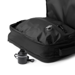Mochila em poliéster eco com compressão a vácuo e bomba elétrica 15'' cor preto vista detalhe 2