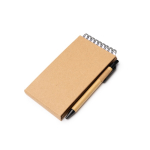 Set em cartão reciclado com suporte para telemóvel e tinta azul cor natural vista detalhe 5