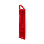 X-ato com design translúcido e sistema de segurança auto-retrátil cor vermelho segunda vista