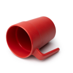Caneca de cerâmica com pega ergonómica e interior a condizer 250ml cor vermelho vista detalhe 1