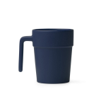 Caneca de cerâmica com pega ergonómica e interior a condizer 250ml cor azul-marinho segunda vista