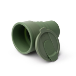 Copo dobrável em silicone com acabamento mate e anel amovível 400ml cor verde-escuro vista detalhe 1