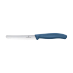 Faca de mesa em aço inoxidável fabricada na UE Victorinox cor azul primeira vista