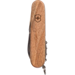Canivete Victorinox em aço inoxidável e madeira com 10 funções cor madeira quinta vista