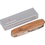 Canivete Victorinox em aço inoxidável e madeira com 10 funções cor madeira sexta vista