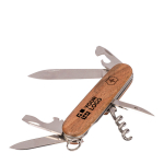 Canivete Victorinox em aço inoxidável e madeira com 10 funções cor madeira vista principal