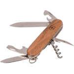 Canivete Victorinox em aço inoxidável e madeira com 10 funções primeira vista