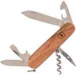 Canivete Victorinox em aço inoxidável e madeira com 10 funções terceira vista