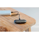 Auriculares sem fios com estojo de carregamento USB-C BrandCharger cor grafite segunda vista