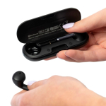 Auriculares sem fios com estojo de carregamento USB-C BrandCharger cor grafite sexta vista