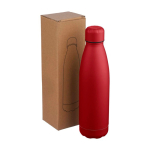 Garrafa antigota em aço inoxidável reciclado com acabamento mate 700ml cor bordeaux quarta vista