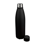 Garrafa antigota em aço inoxidável reciclado com acabamento mate 700ml cor preto terceira vista