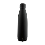 Garrafa antigota em aço inoxidável reciclado com acabamento mate 700ml cor preto quarta vista
