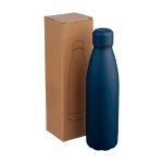 Garrafa antigota em aço inoxidável reciclado com acabamento mate 700ml cor azul quarta vista