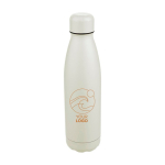 Garrafa antigota em aço inoxidável reciclado com acabamento mate 700ml cor branco segunda vista