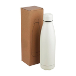 Garrafa antigota em aço inoxidável reciclado com acabamento mate 700ml cor branco terceira vista